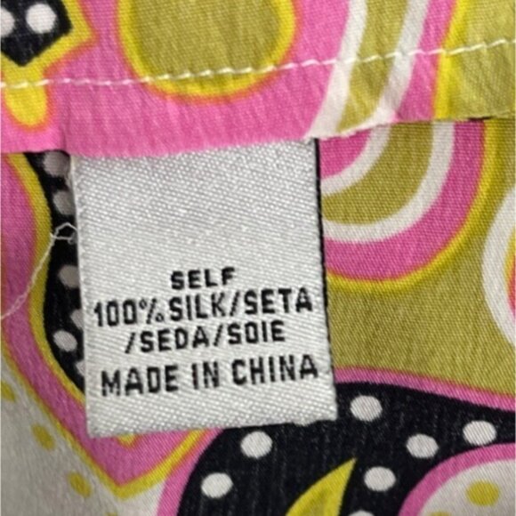 Tibi Women's Quarter Sleeve Silk Tunic Size 6 Multicolor - Picture 6 of 7